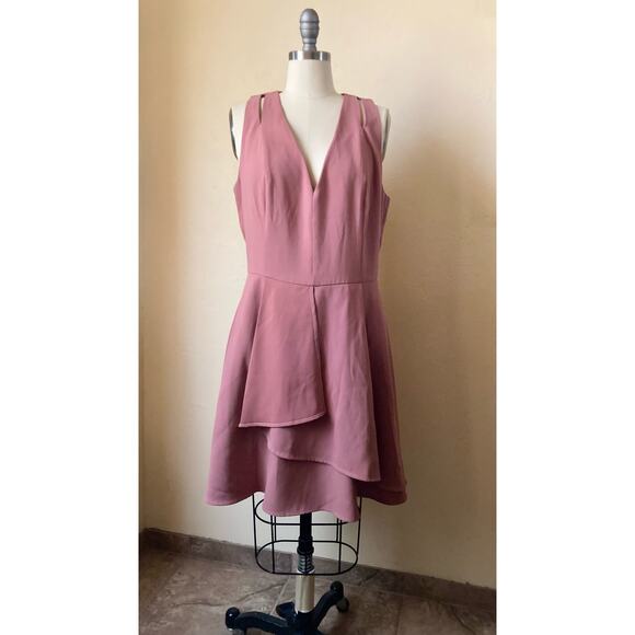 Adelyn Rae Women's Paige Dress Size L Fit-and-Flare Mauve Rose - Picture 4 of 9